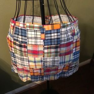 J Crew plaid mini skirt size 8